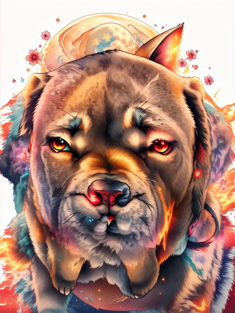 tattoo art, anime style, high resolution, glowing energy effects, digital art.undefined - Variation 5
