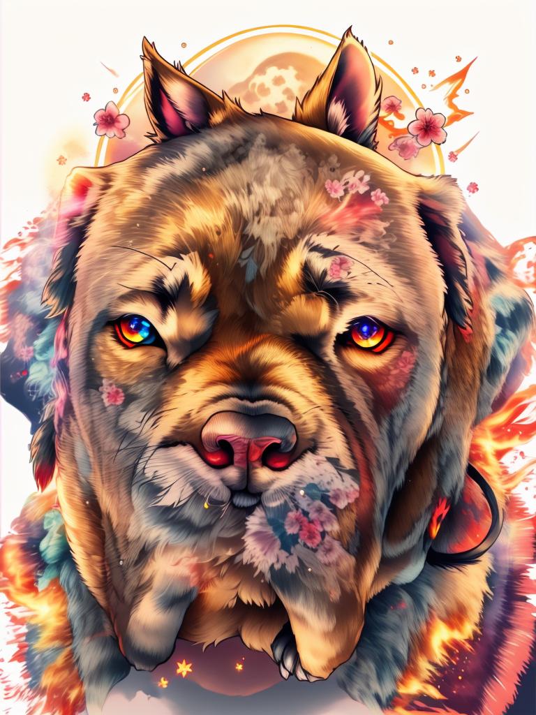 tattoo art, anime style, high resolution, glowing energy effects, digital art.undefined - Variation 8