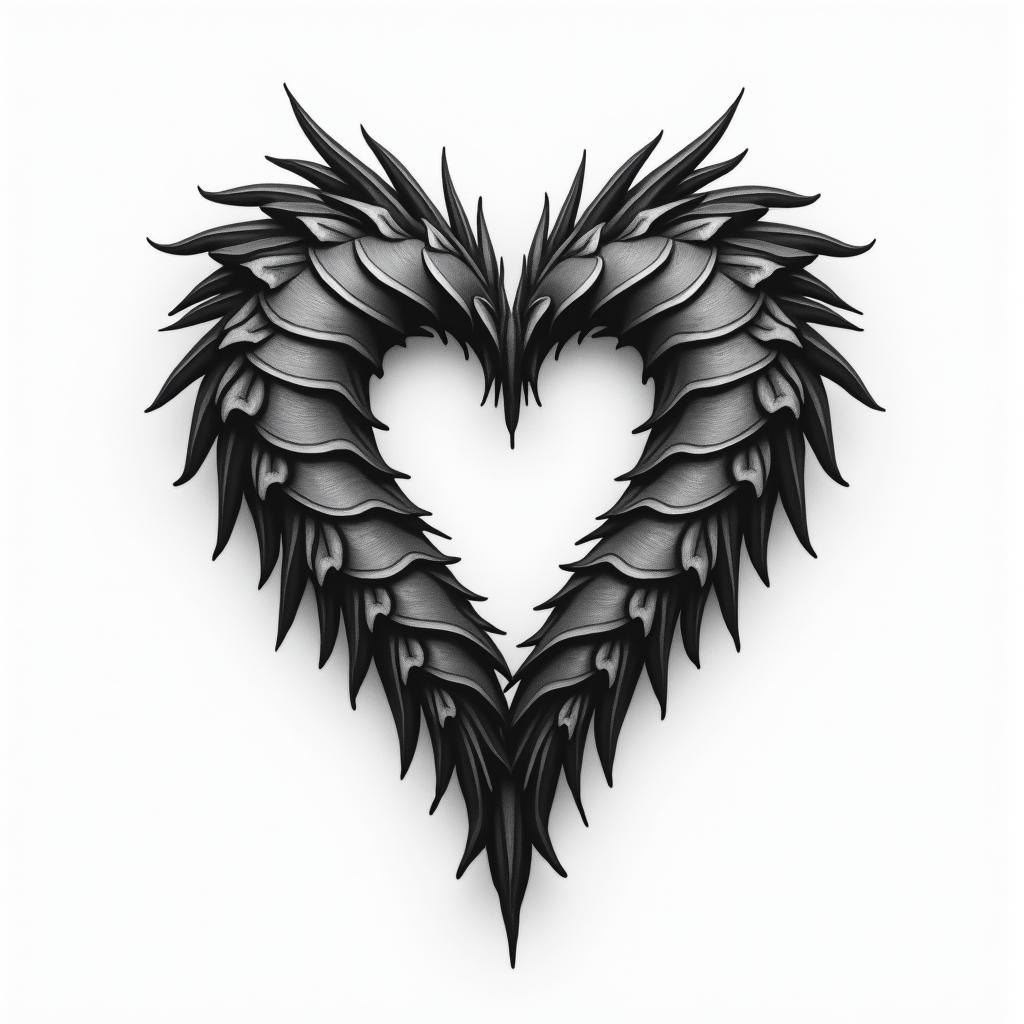Simple 3 Hart's 
with latter 
inside Rhigly detailed tattoo - Variation 3