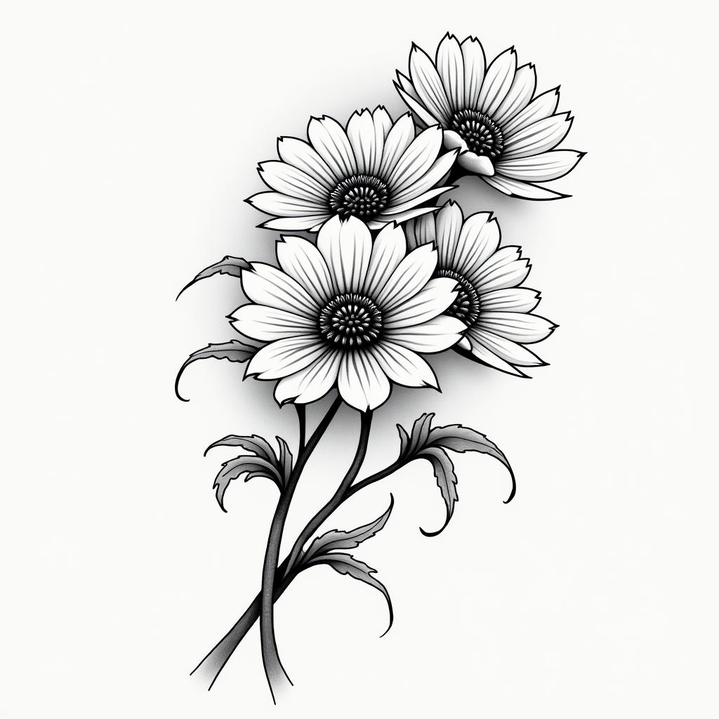 Flower peddle in the background fallingin japanese style tattoo, detailed tattoo, traditional japanese culture tattoo, mythology, 8k - Variation 2