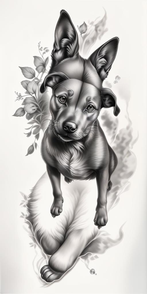 A highly detailed and lifelike composition, tattoo art, realism style, ultra-high resolution, smooth gradients and intricate textures, monochromatic black-and-gray tones, diffused soft lighting for natural depth.undefined - Variation 151