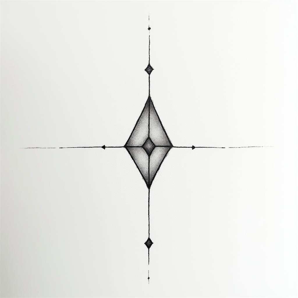 Tatuaggio per 2 sorelle con scritta άδελφή in minimalist style tattoo, featuring simple shapes and fine lines, with minimal shading and details, tiny triangles, creating a sense of balance and harmony