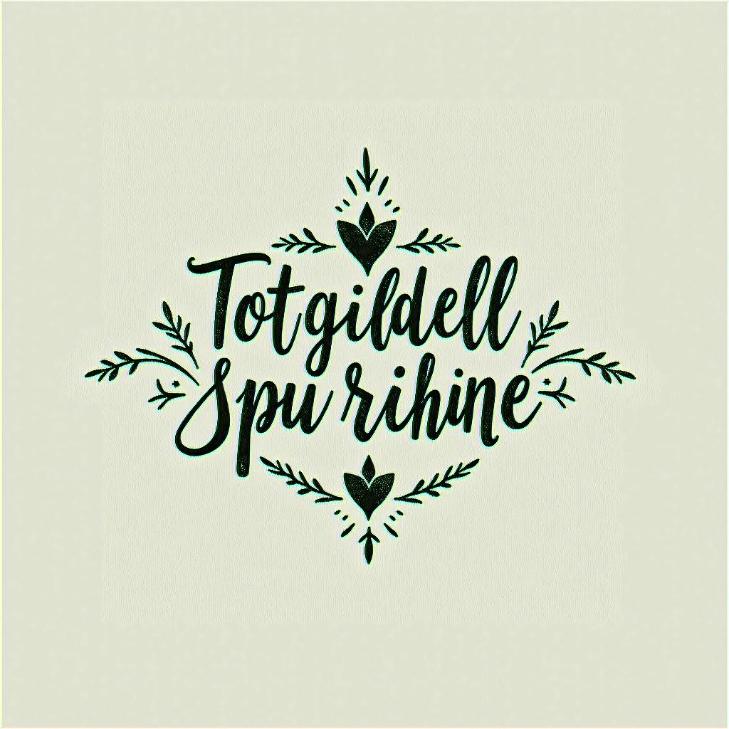 A tattoo design featuring the phrase "Tot răul spre bine" in desirable or Milton-style calligraphy, rendered in classic black ink. The focus is solely on the elegant text without any accompanying imagery, conveying a sense of personal growth and positivity.higly detailed tattoo - Variation 4