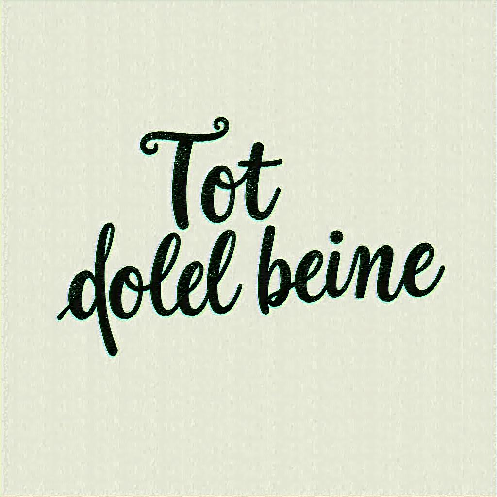 A tattoo design featuring the phrase "Tot răul spre bine" in desirable or Milton-style calligraphy, rendered in classic black ink. The focus is solely on the elegant text without any accompanying imagery, conveying a sense of personal growth and positivity.higly detailed tattoo - Variation 3