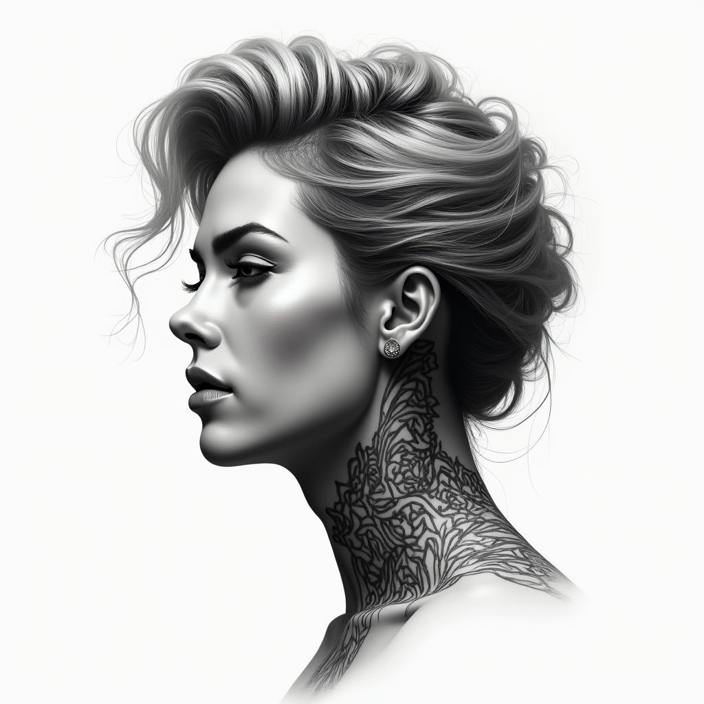 Wuppertalin realism tattoo style, featuring a highly detailed, lifelike, capturing every detail, photorealistic, ultra realistic, intricate shading, smooth and sharp, - Variation 1
