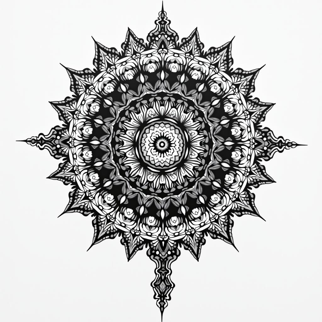 A tattoo that says: “Dad, you told me to rise. I promised I would.”
“Mom, your belief turned that promise into fire.”in dotwork style tattoo, complex mandala patterns, interlocking geometric shapes with sharp symmetry, clean lines, sharp angles - Variation 4
