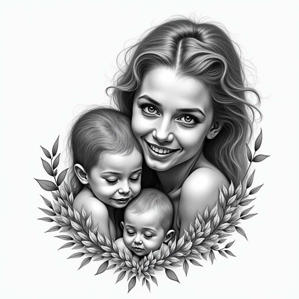 Pharmaceutical, 3 children, I love animals and nature.higly detailed tattoo - Variation 3