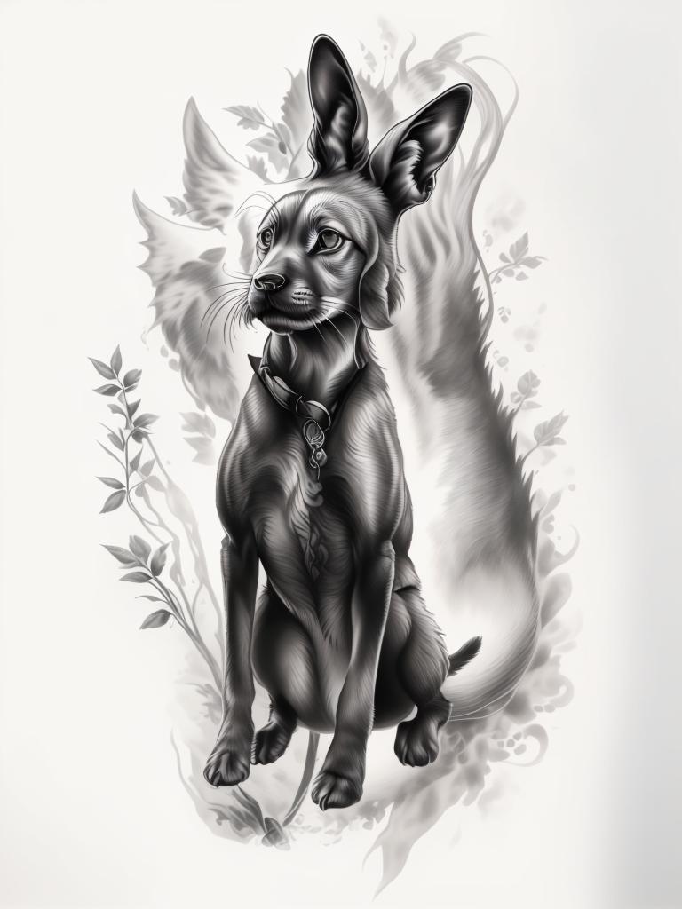 A highly detailed and lifelike composition, tattoo art, realism style, ultra-high resolution, smooth gradients and intricate textures, monochromatic black-and-gray tones, diffused soft lighting for natural depth.undefined - Variation 143