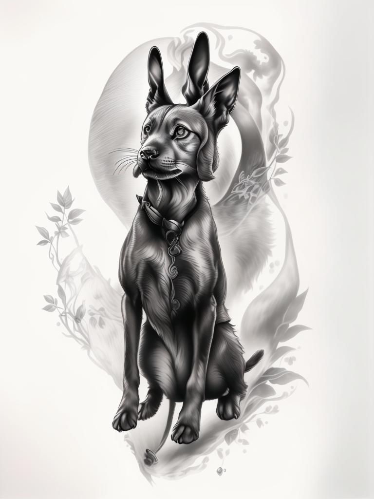 A highly detailed and lifelike composition, tattoo art, realism style, ultra-high resolution, smooth gradients and intricate textures, monochromatic black-and-gray tones, diffused soft lighting for natural depth.undefined - Variation 141