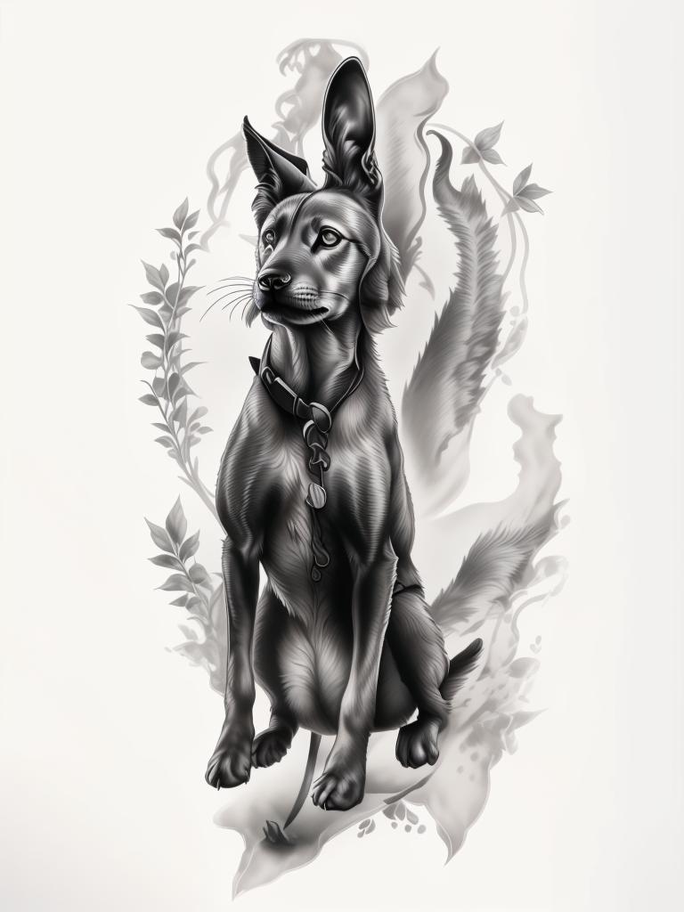 A highly detailed and lifelike composition, tattoo art, realism style, ultra-high resolution, smooth gradients and intricate textures, monochromatic black-and-gray tones, diffused soft lighting for natural depth.undefined - Variation 140