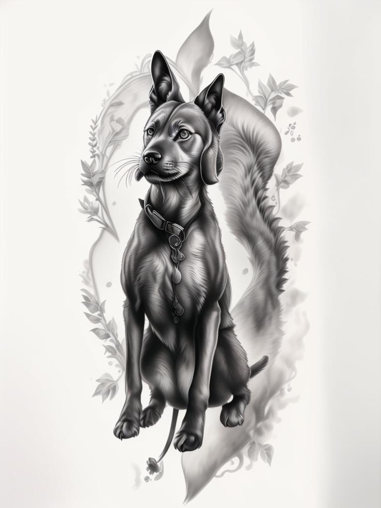 A highly detailed and lifelike composition, tattoo art, realism style, ultra-high resolution, smooth gradients and intricate textures, monochromatic black-and-gray tones, diffused soft lighting for natural depth.undefined - Variation 139