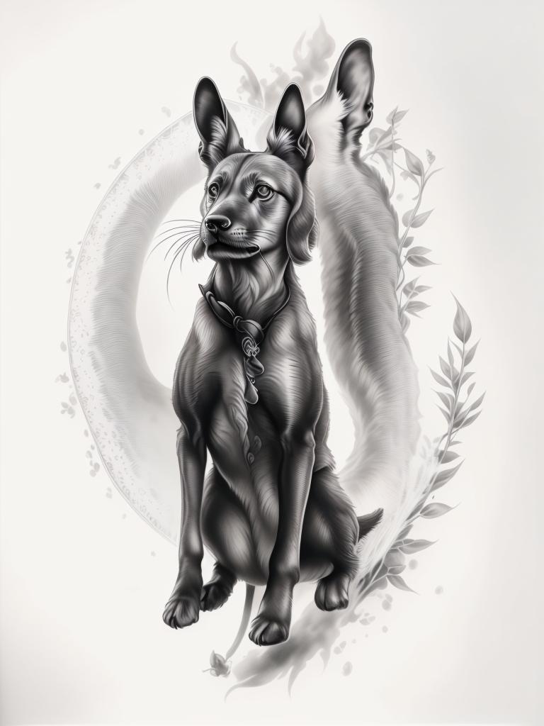 A highly detailed and lifelike composition, tattoo art, realism style, ultra-high resolution, smooth gradients and intricate textures, monochromatic black-and-gray tones, diffused soft lighting for natural depth.undefined - Variation 136