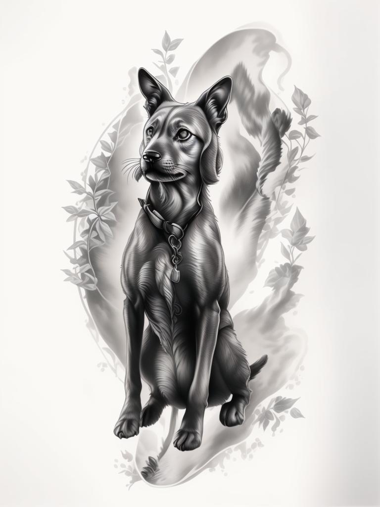 A highly detailed and lifelike composition, tattoo art, realism style, ultra-high resolution, smooth gradients and intricate textures, monochromatic black-and-gray tones, diffused soft lighting for natural depth.undefined - Variation 137
