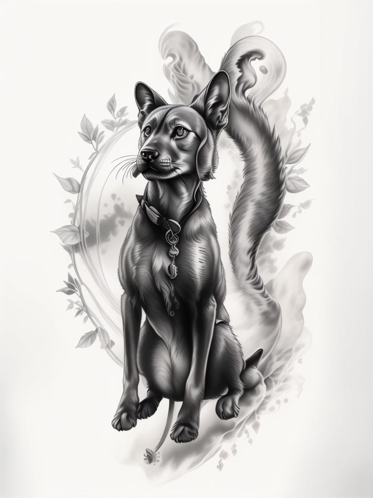 A highly detailed and lifelike composition, tattoo art, realism style, ultra-high resolution, smooth gradients and intricate textures, monochromatic black-and-gray tones, diffused soft lighting for natural depth.undefined - Variation 138
