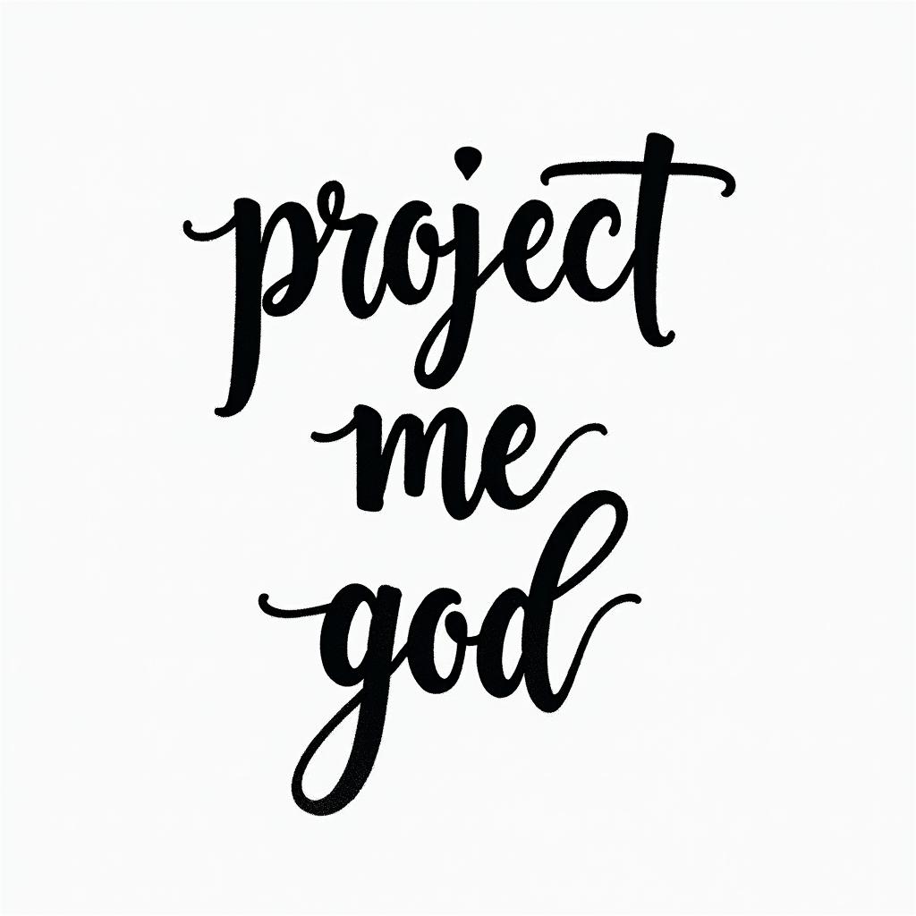 Protect me godtext-based tattoo, japanese font ultra-realistic, perfectly placed, high-quality font design, photo-realistic shading, 8k, high quality, finely detailed typograph