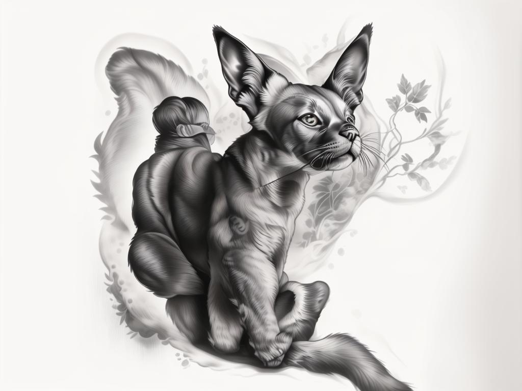 A highly detailed and lifelike composition, tattoo art, realism style, ultra-high resolution, smooth gradients and intricate textures, monochromatic black-and-gray tones, diffused soft lighting for natural depth.undefined - Variation 126