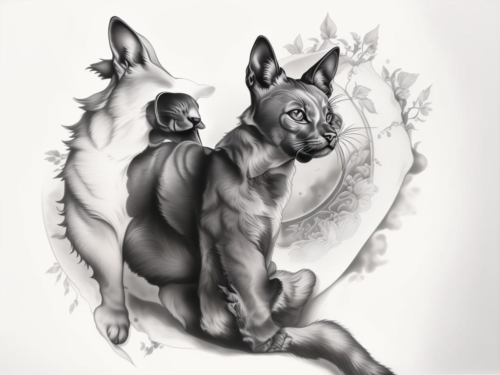 A highly detailed and lifelike composition, tattoo art, realism style, ultra-high resolution, smooth gradients and intricate textures, monochromatic black-and-gray tones, diffused soft lighting for natural depth.undefined - Variation 127