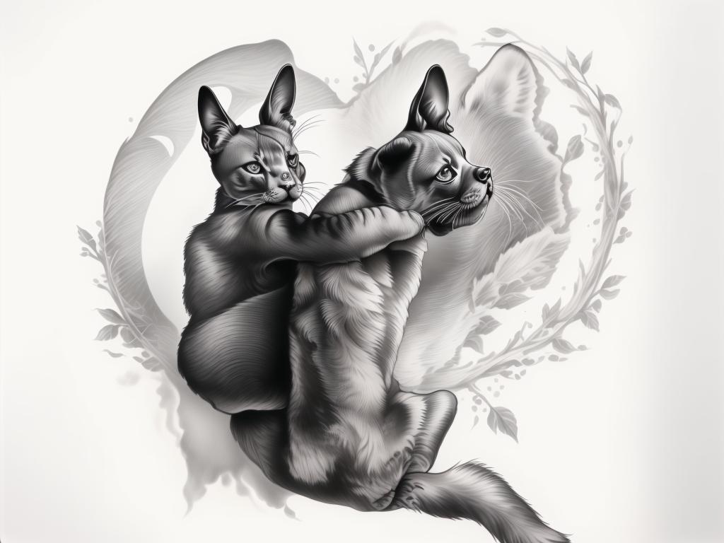 A highly detailed and lifelike composition, tattoo art, realism style, ultra-high resolution, smooth gradients and intricate textures, monochromatic black-and-gray tones, diffused soft lighting for natural depth.undefined - Variation 125