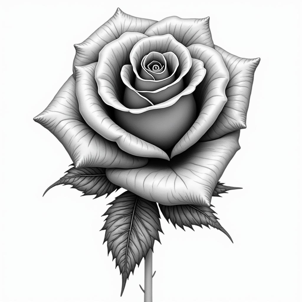 Rose with bugs on ithigly detailed tattoo