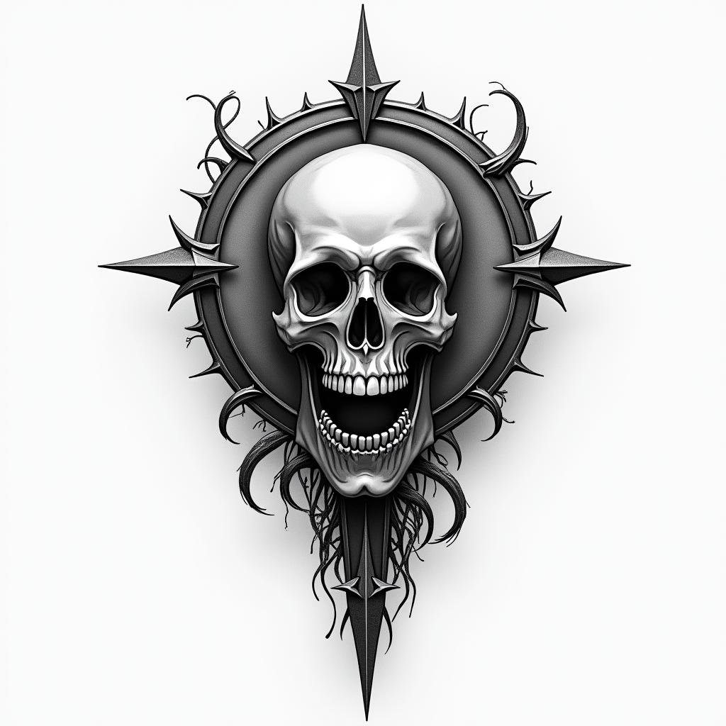 Deathhigly detailed tattoo - Variation 10