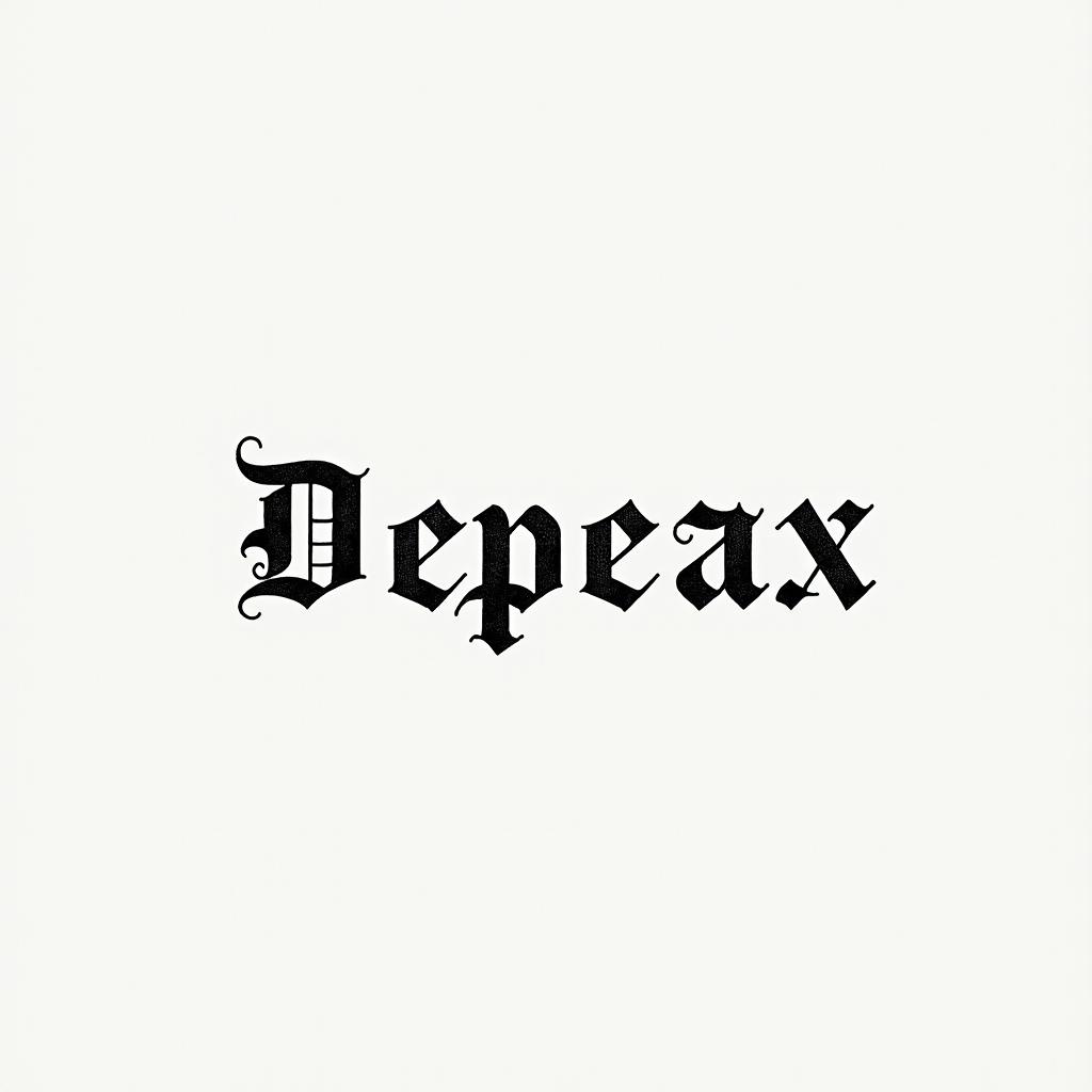 Dminimalist text-based tattoo, Monospace font ultra-realistic, perfectly placed, high-quality font design, photo-realistic shading, 8k, high quality, finely detailed typograph - Variation 1