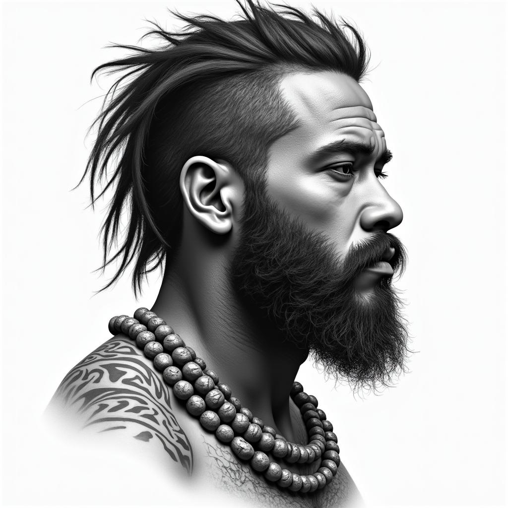 Samoan tribalin realism tattoo style, featuring a highly detailed, lifelike, capturing every detail, photorealistic, ultra realistic, intricate shading, smooth and sharp, - Variation 2