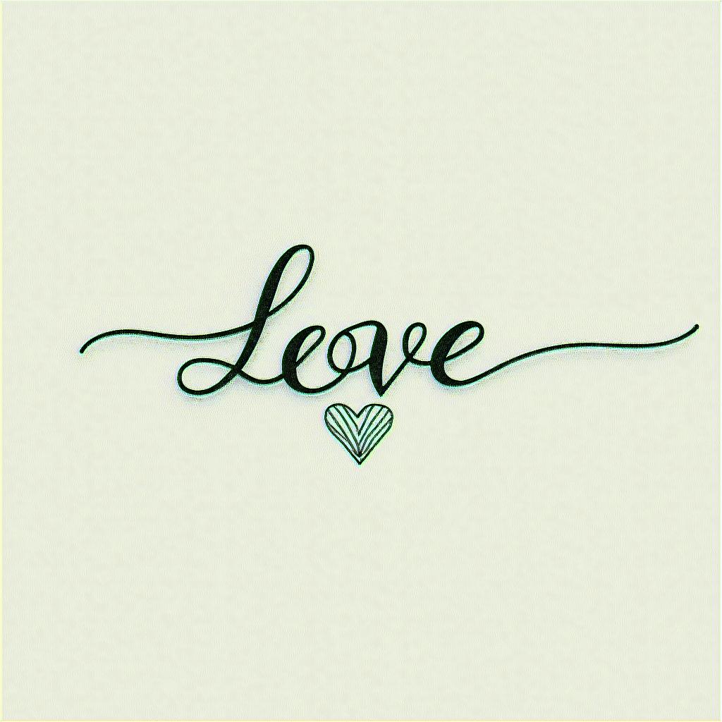 Lovein minimalist style tattoo, featuring simple shapes and fine lines, with minimal shading and details, tiny triangles, creating a sense of balance and harmony - Variation 4