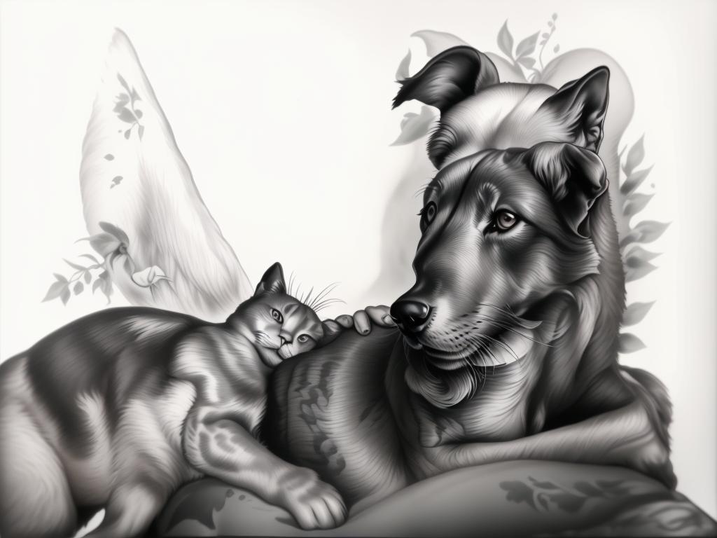 A highly detailed and lifelike composition, tattoo art, realism style, ultra-high resolution, smooth gradients and intricate textures, monochromatic black-and-gray tones, diffused soft lighting for natural depth.undefined - Variation 117