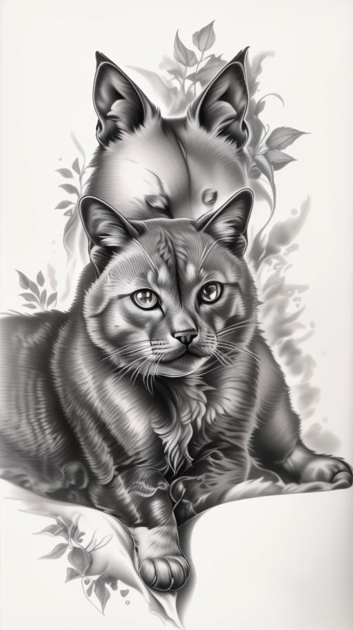 A highly detailed and lifelike composition, tattoo art, realism style, ultra-high resolution, smooth gradients and intricate textures, monochromatic black-and-gray tones, diffused soft lighting for natural depth.undefined - Variation 111