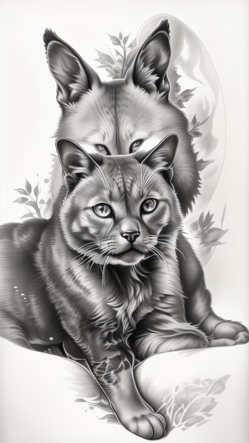 A highly detailed and lifelike composition, tattoo art, realism style, ultra-high resolution, smooth gradients and intricate textures, monochromatic black-and-gray tones, diffused soft lighting for natural depth.undefined - Variation 108