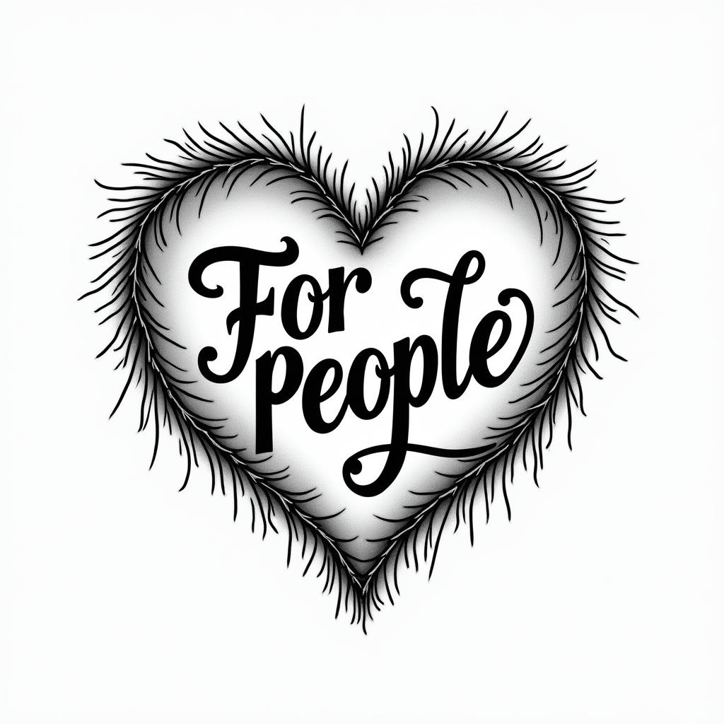 Phrase "For the People"higly detailed tattoo - Variation 3