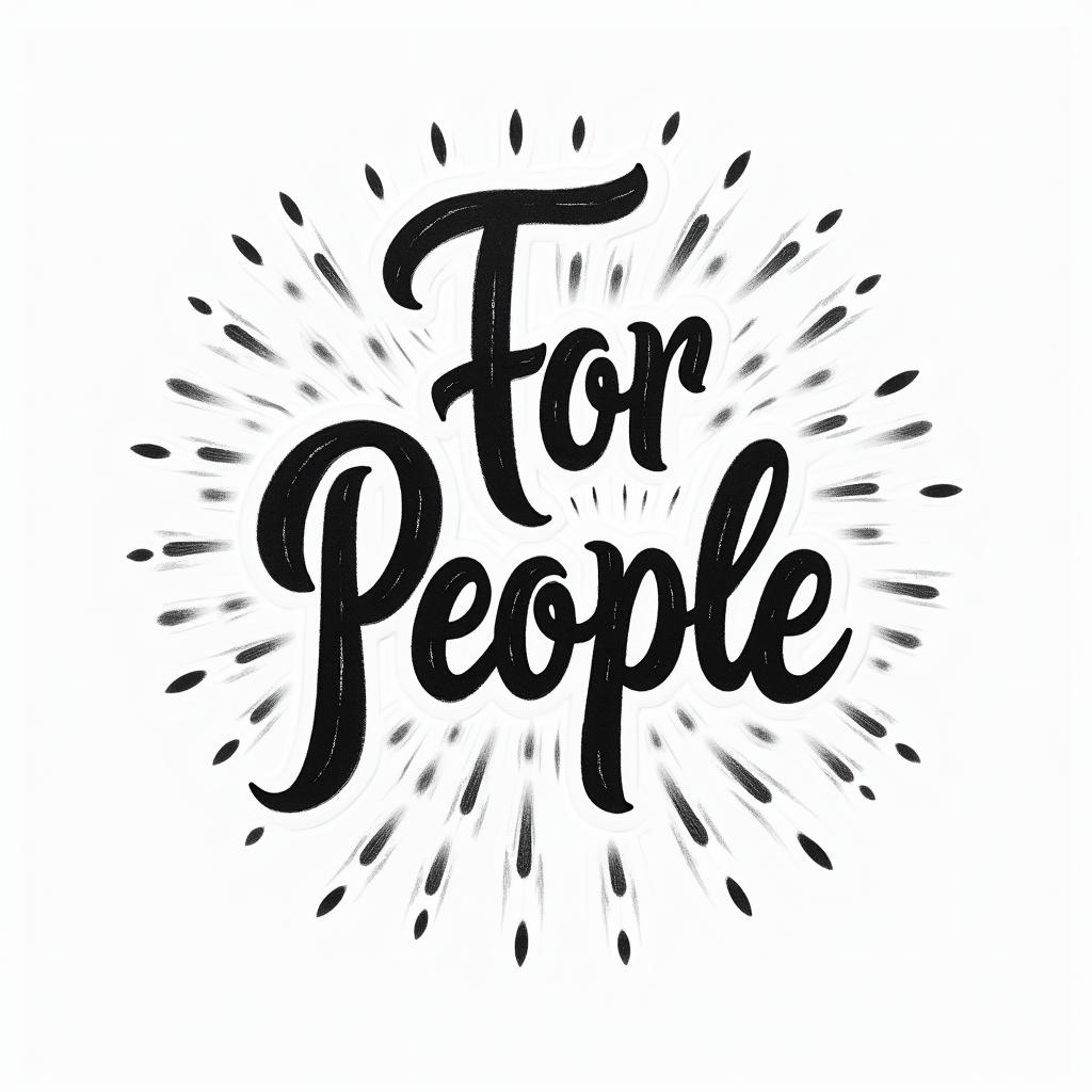Phrase "For the People"higly detailed tattoo