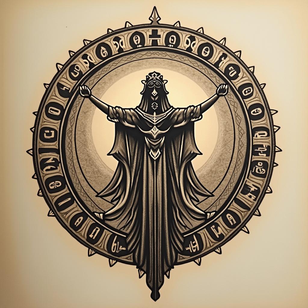 Please create a tattoo for a woman, wrist, circular, with the following runes # Guide to Rune Meanings
In the world of runes and their meanings, there are many symbols, each representing very specific aspects of life. Here are some of the most important runes and their meanings:
## 1. Fehu (ᚠ)
**Meaning:** Abundance, material security, creative power
Fehu represents prosperity and wealth. This rune stands for material security and the ability to create and maintain wealth. It is also a symbol of creative potential and the power to bring forth new things.
## 2. Uruz (ᚢ)
**Meaning:** Strength, vitality, assertiveness
Uruz stands for raw strength and vitality. This rune symbolizes the power to overcome obstacles and to harness one’s strength to achieve personal goals. It is a sign of determination and assertiveness.
## 3. Algiz (ᛉ)
**Meaning:** Protection, inner guidance, spiritual connection
Algiz is the rune of protection and security. It offers spiritual guidance and represents connection to higher forces. This rune helps find inner strength and protects against negative influences.
## 4. Raido (ᚱ)
**Meaning:** Life journey, rhythm, transformation
Raido stands for travel and the flow of life. This rune symbolizes the movement and change that life brings. It encourages finding one’s path in life and embracing the challenges that life presents.
## 5. Sowilo (ᛋ)
**Meaning:** Light, joy of life, clarity and energy
Sowilo is the rune of light and clarity. It stands for the joy of living and positive energy. This rune brings light into darkness and helps to gain clarity about one’s goals and aspirations.
## 6. Laguz (ᛚ)
**Meaning:** Intuition, healing, flowing development
Laguz represents the powers of intuition and healing. This rune stands for flowing development and the ability to adapt to changes. It promotes inner knowledge and connection to one’s feelings.
## 7. Berkano (ᛒ)
**Meaning:** Security, femininity, new beginnings
Berkano is the rune of femininity and the birth of new ideas. It symbolizes security and the...higly detailed tattoo - Variation 4