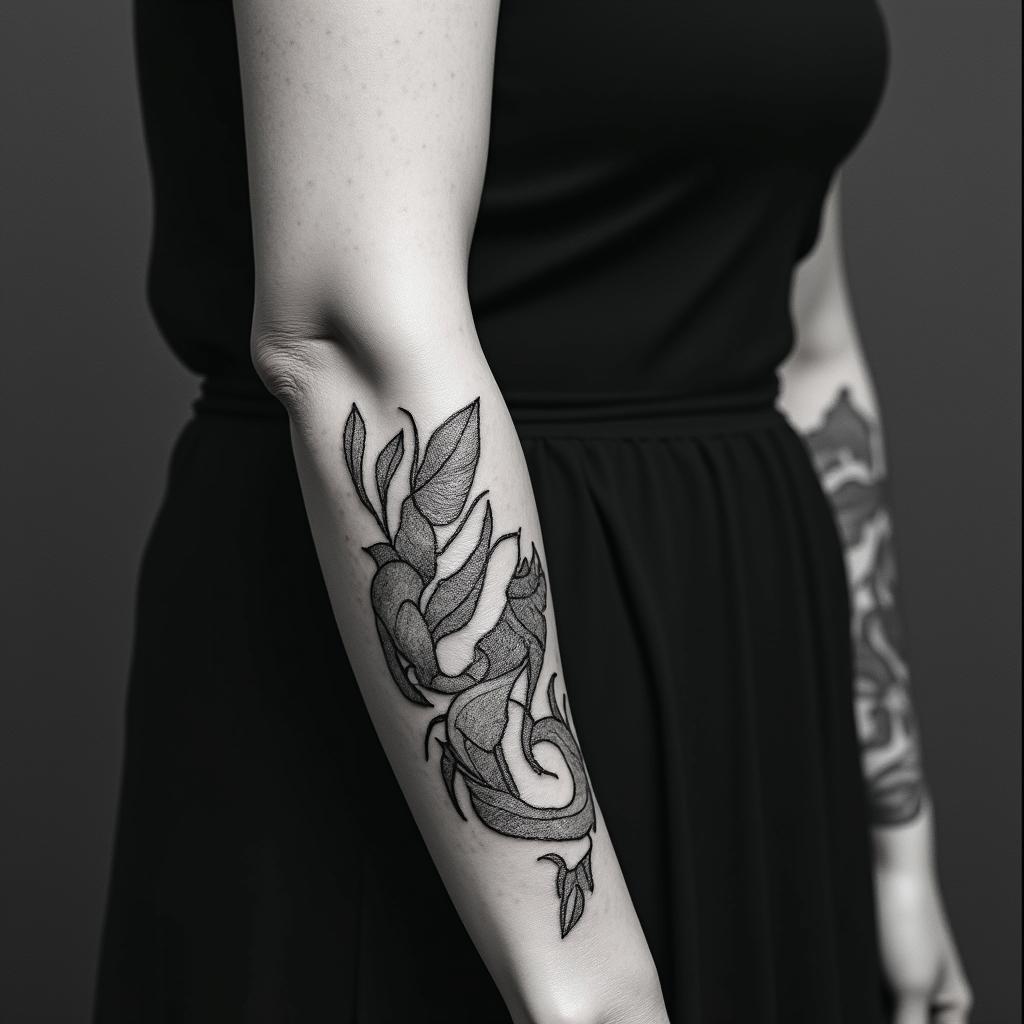 Kaelain bohemian style tattoo, 8k