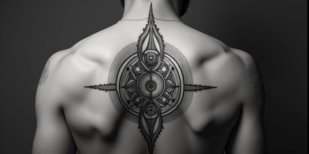 Felipe, Capricorn, born in brooklyn, NYin spiritual symbols tattoo style, featuring an intricate design incorporating elements, Hamsa hand, third eye, minimalist composition - Variation 3