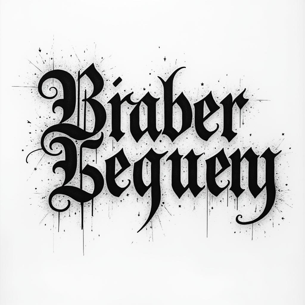 1993/19/02text-based tattoo, gothic font ultra-realistic, perfectly placed, high-quality font design, photo-realistic shading, 8k, high quality, finely detailed typography - Variation 4