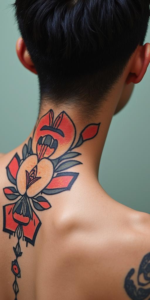 Pop arttext-based tattoo, japanese font ultra-realistic, perfectly placed, high-quality font design, photo-realistic shading, 8k, high quality, finely detailed typograph - Variation 5