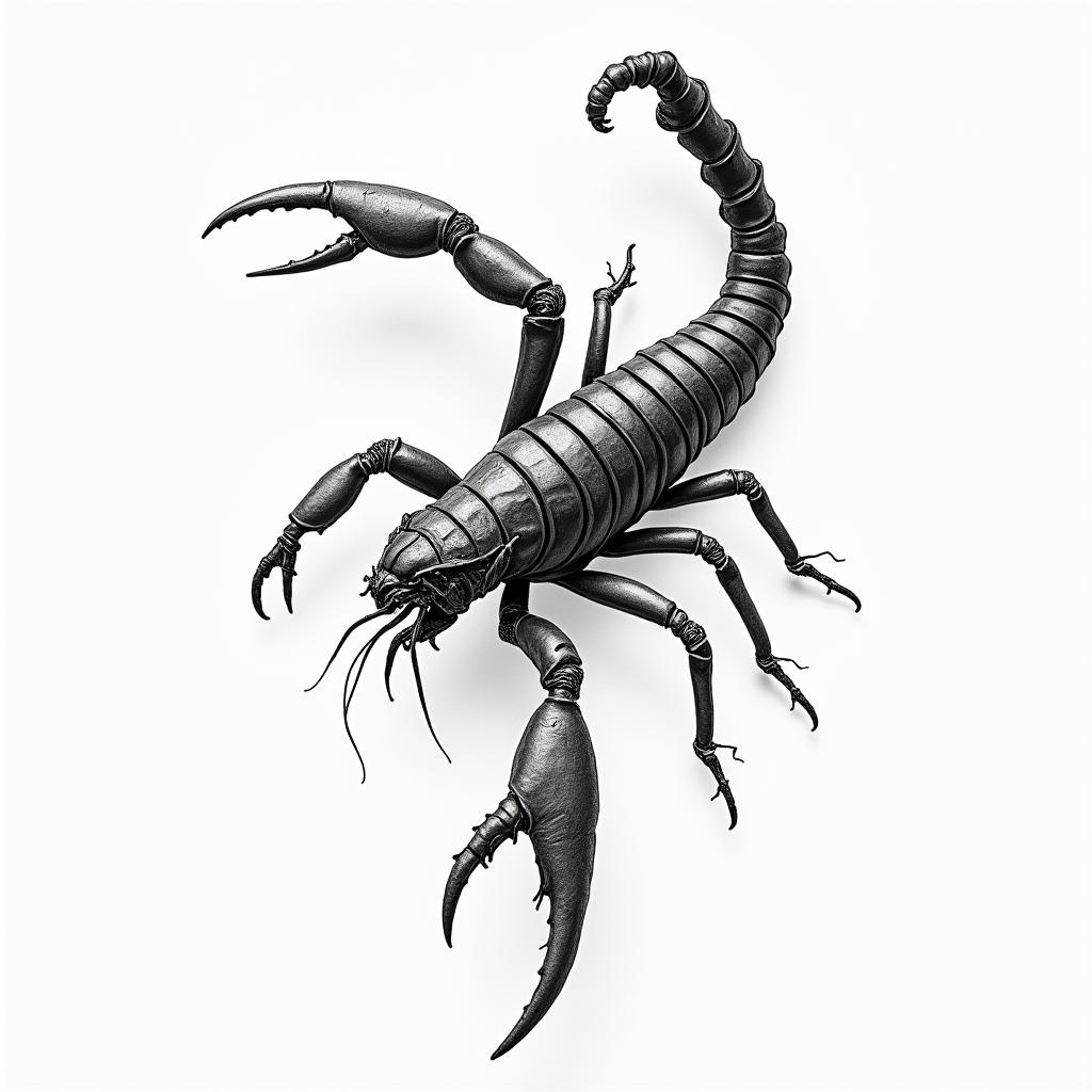 Sagittarius and scorpionhigly detailed tattoo - Variation 6
