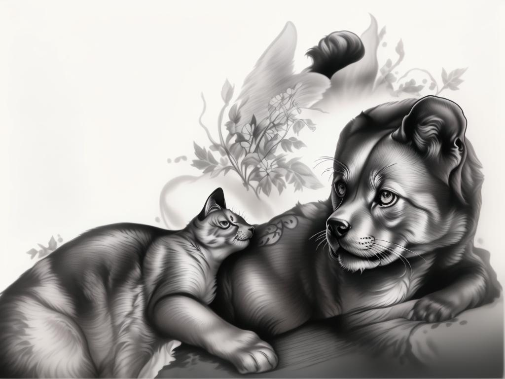 A highly detailed and lifelike composition, tattoo art, realism style, ultra-high resolution, smooth gradients and intricate textures, monochromatic black-and-gray tones, diffused soft lighting for natural depth.undefined - Variation 103