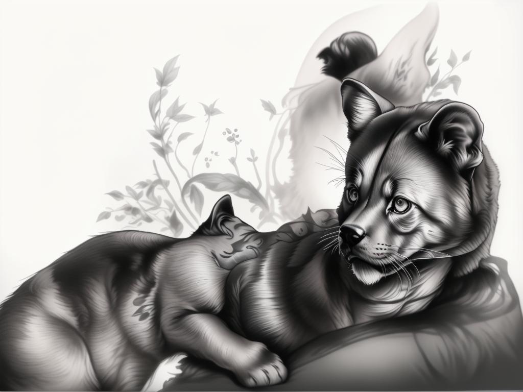 A highly detailed and lifelike composition, tattoo art, realism style, ultra-high resolution, smooth gradients and intricate textures, monochromatic black-and-gray tones, diffused soft lighting for natural depth.undefined - Variation 101