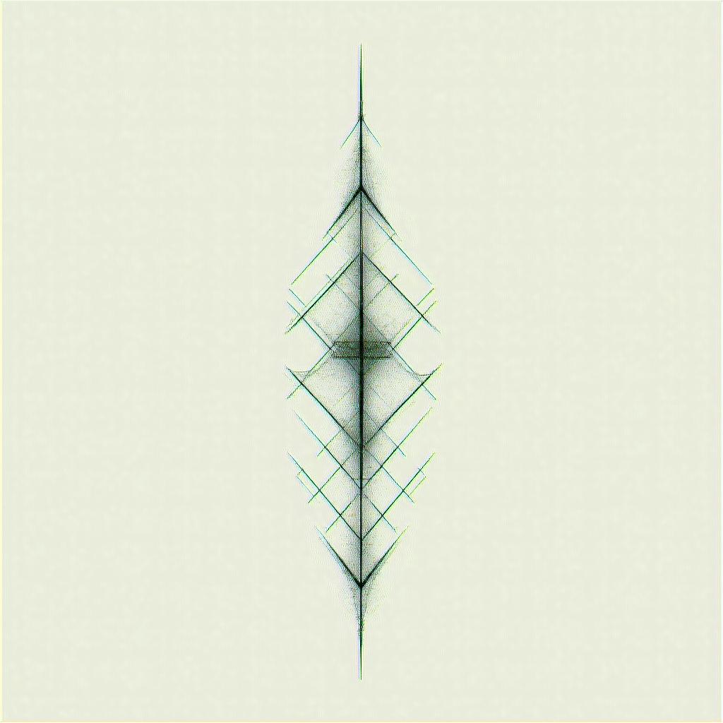 Geometric shapes and lines arrowin minimalist style tattoo, featuring simple shapes and fine lines, with minimal shading and details, tiny triangles, creating a sense of balance and harmony - Variation 3
