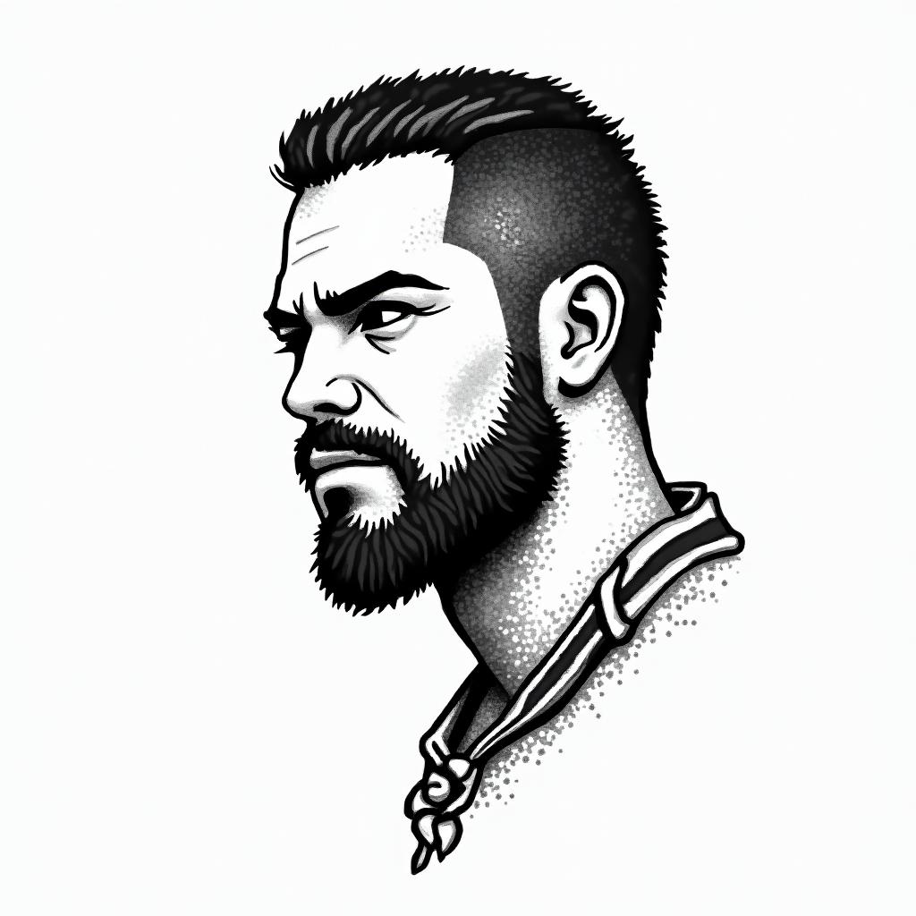 Jerichoin 8-bit tattoo style, minimalistic pixel style tattoo, pixel art with simplified shapes and retro gaming visuals, inspired by 8-bit pixel based detailing - Variation 3