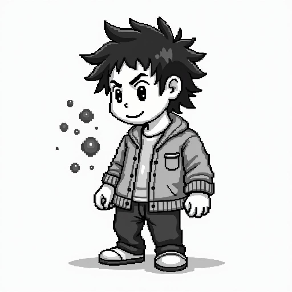 Jerichoin 8-bit tattoo style, minimalistic pixel style tattoo, pixel art with simplified shapes and retro gaming visuals, inspired by 8-bit pixel based detailing