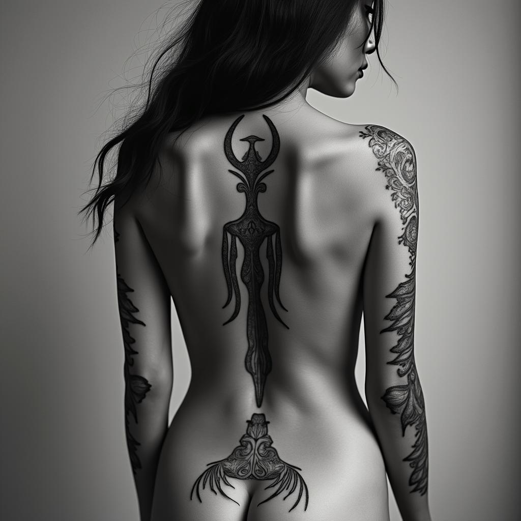 God Anubishigly detailed tattoo - Variation 8