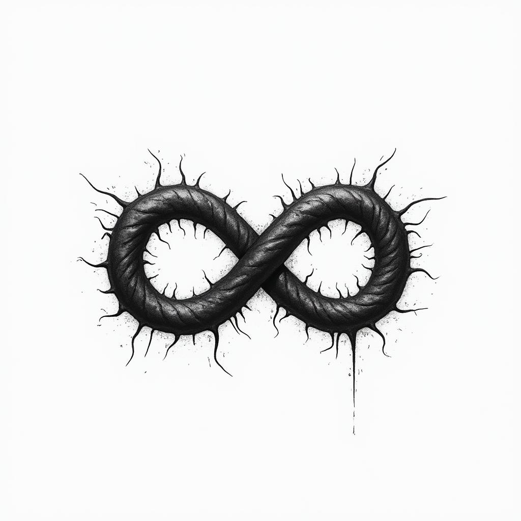 Robert written with the infinity symbolhigly detailed tattoo - Variation 3