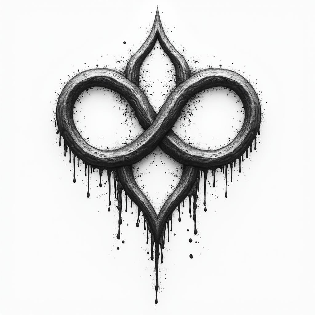 Robert written with the infinity symbolhigly detailed tattoo - Variation 4