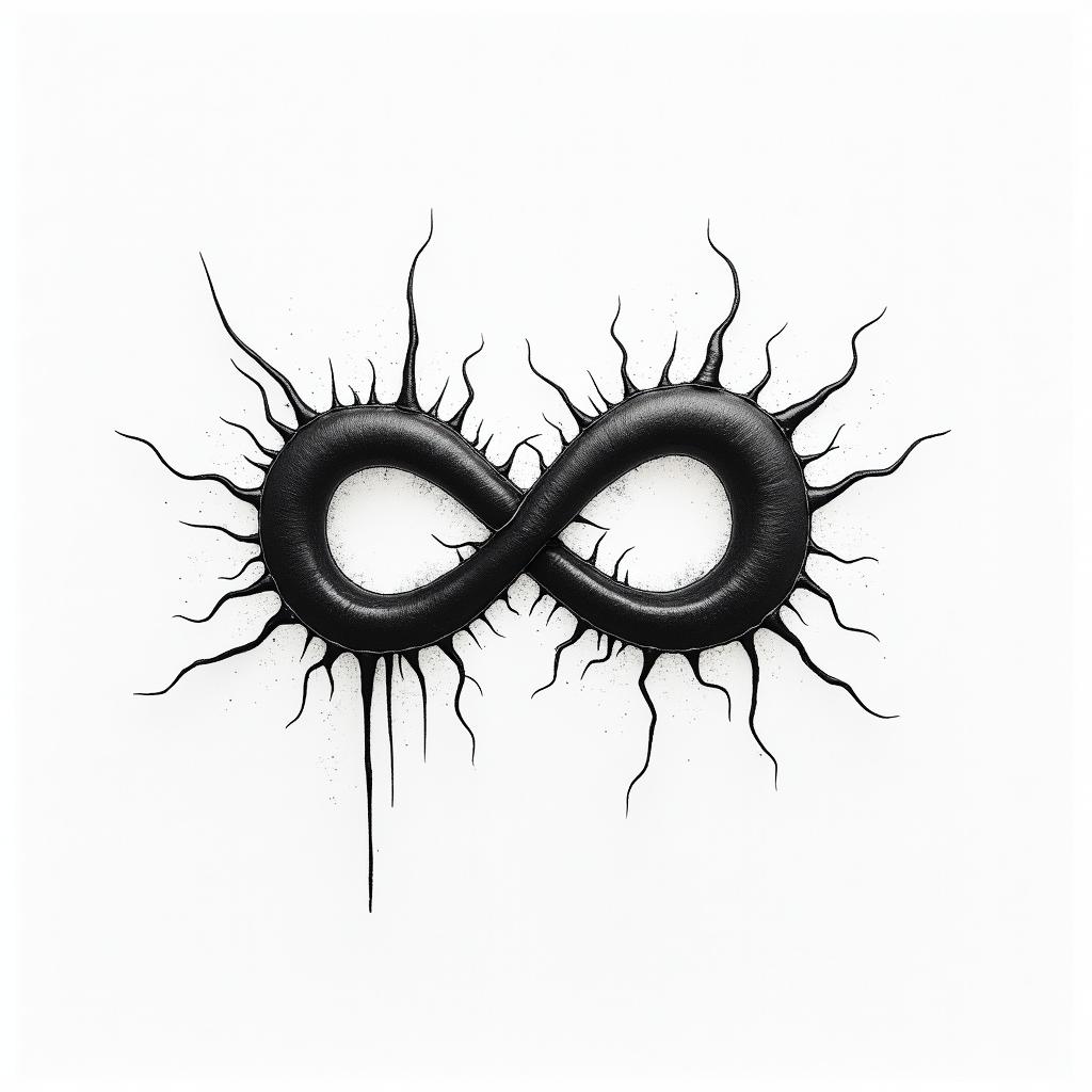 Robert written with the infinity symbolhigly detailed tattoo - Variation 2