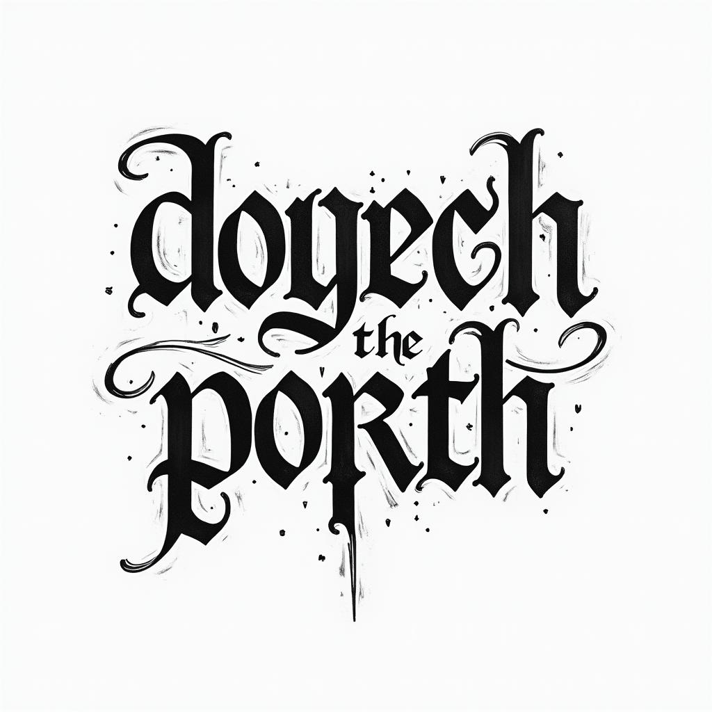 Gothic Text tattoo example 2