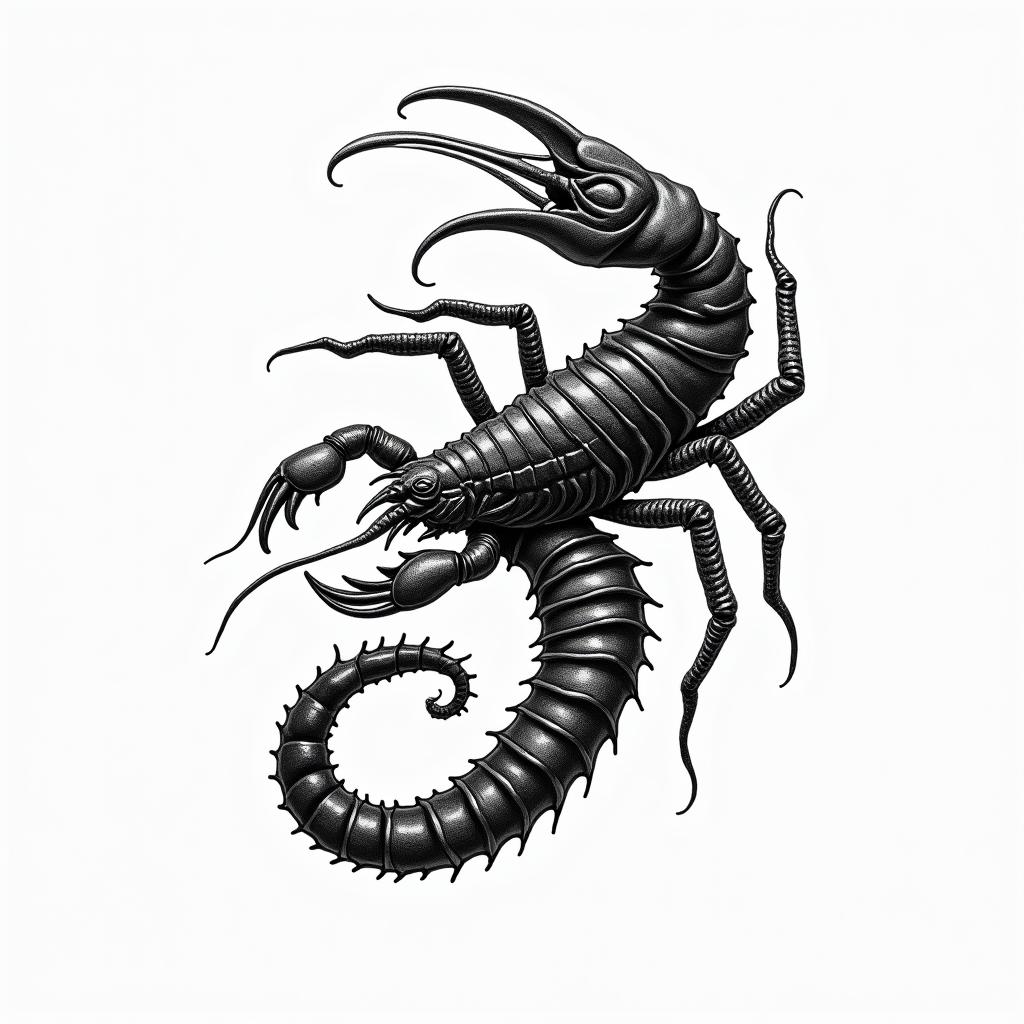 Scorpiohigly detailed tattoo - Variation 2