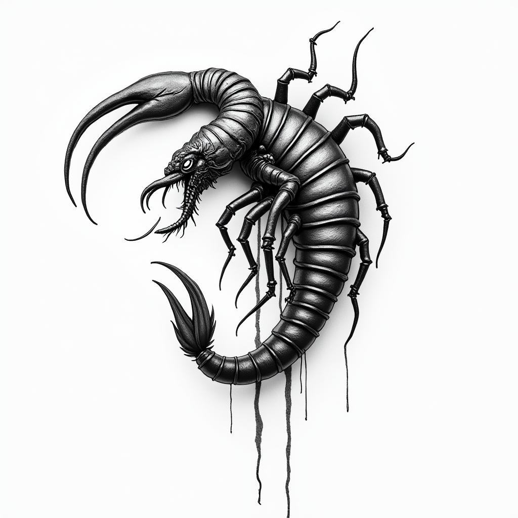 Scorpiohigly detailed tattoo
